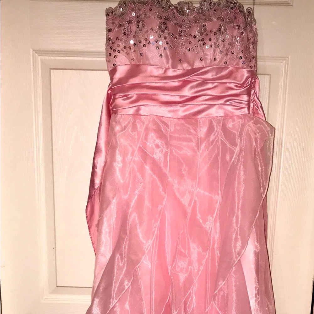 Pink sequin Princess PROM DRESS - Picture 2 of 8